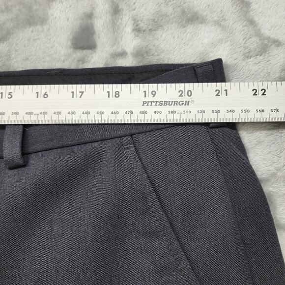 George Pants Mens 42X30 Gray Flat Front Straight Leg Stretch Office Preppy - Picture 9 of 13